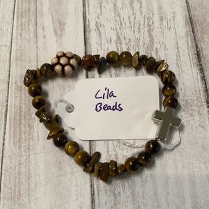 Rock and glass beads